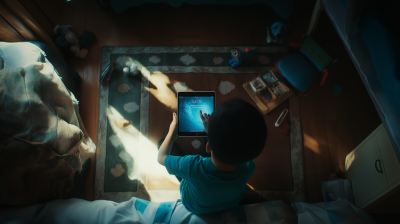 Child’s Hand on iPad