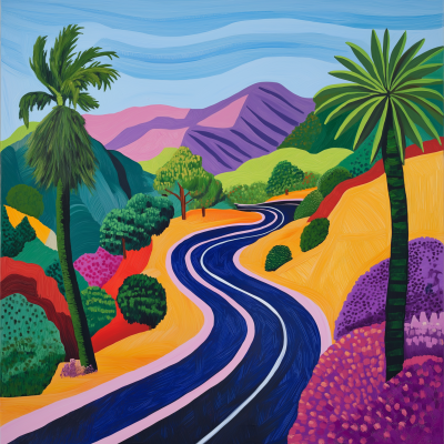 Modern Art Winding Road