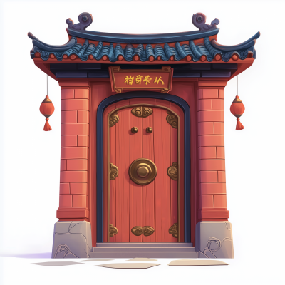 Lucky Chinese Door