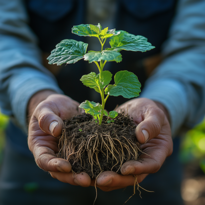 Man with Plant Roots