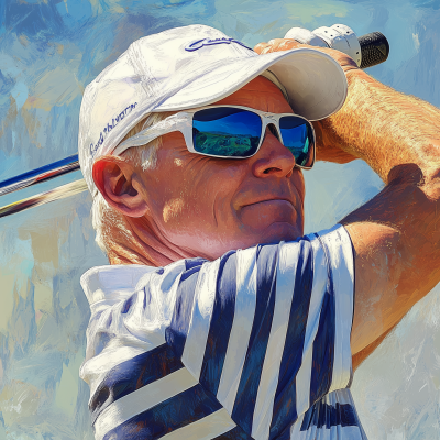 Sunny Day Golfer Portrait