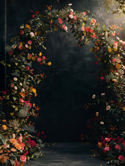 Colorful Flower Arch