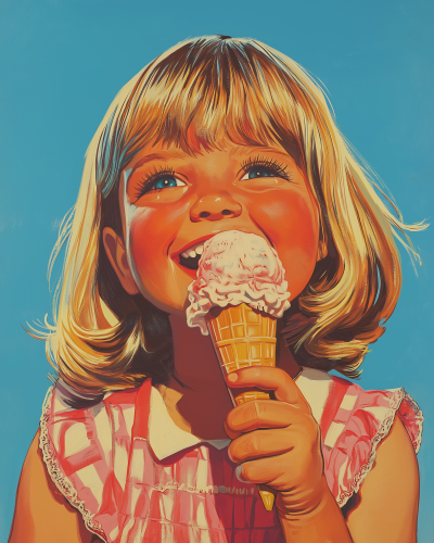 Little Girl with Ice Cream