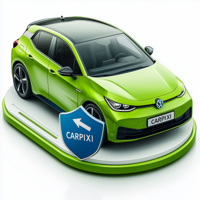Car Icon with Shield and Arrow