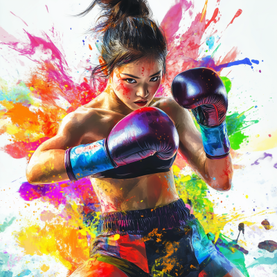 Dynamic Japanese Boxer