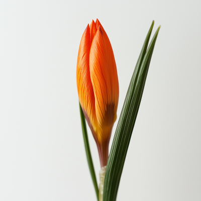 Orange Crocus Bud