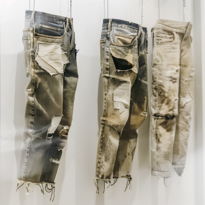 Aged Selvage Jeans Display