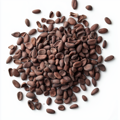 Cacao Beans on White Background
