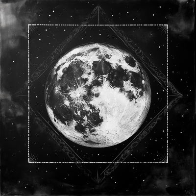 Geometric Moon Design
