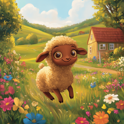 Playful Sheep in the Meadow