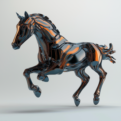 AI Generated Running Horse