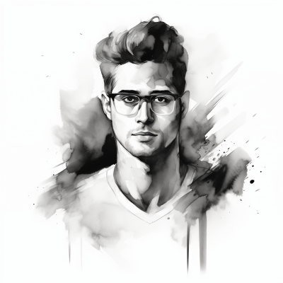 Elegant Man in Watercolor