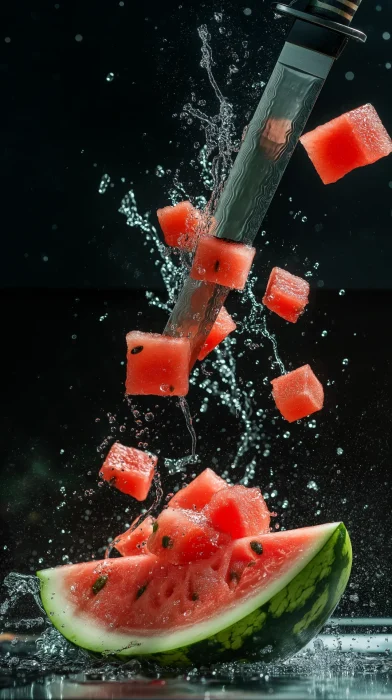 Watermelon Samurai Slice