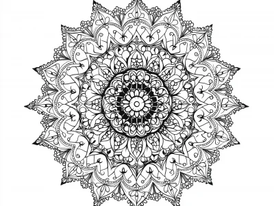 Black and White Mandala