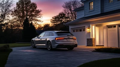 Elegant Audi A5 Avant at Dusk