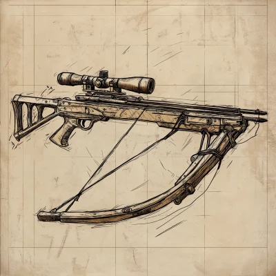 Etched Crossbow Illustration