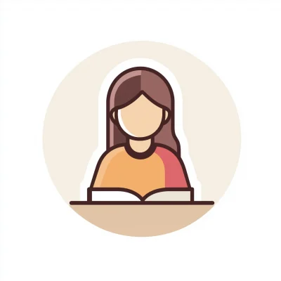 Minimalist Studying Student Icon