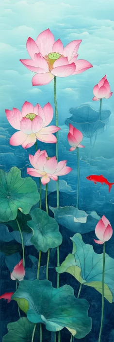 Colorful Lotus Flowers