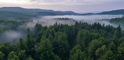 Misty Forest Landscape