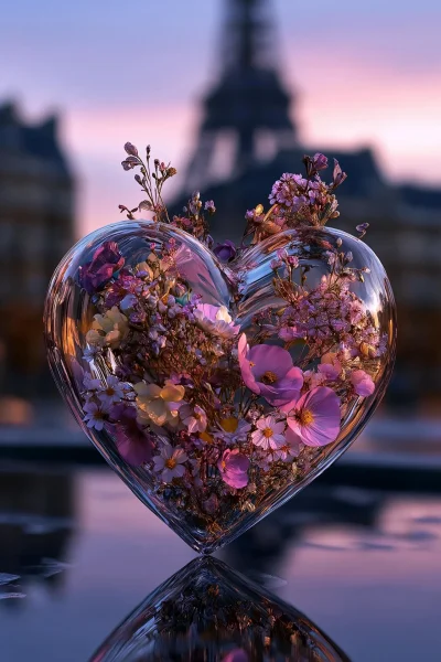 Colorful Floral Heart