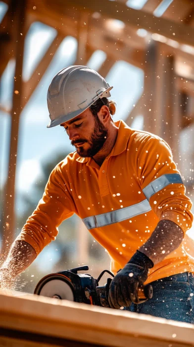 Australian Worker in High Vis