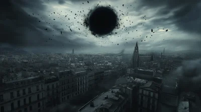 Gothic City and Black Hole