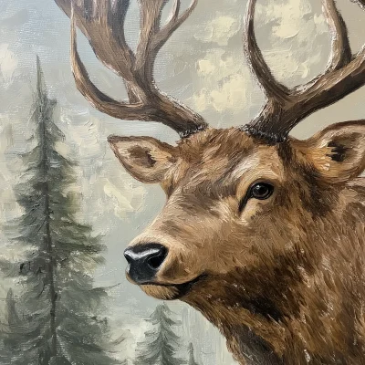 Close Up of Bull Elk