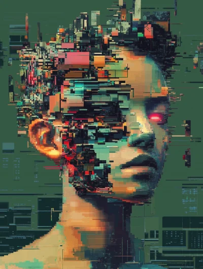 Cyber Pixelated Design