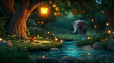 Serene Jungle Night