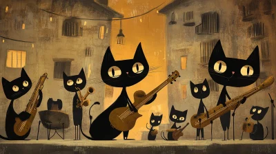 Jazz Cats in the Desert