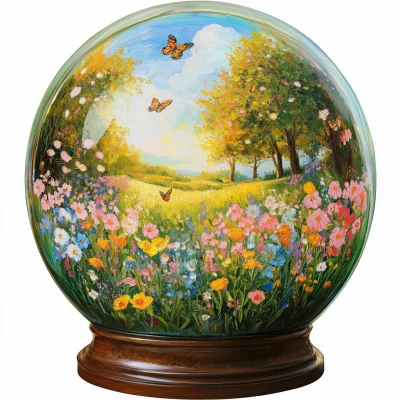 Illinois Wildflower Snowglobe