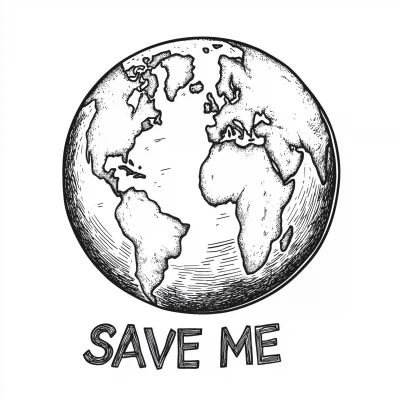 Save Me Globe Outline