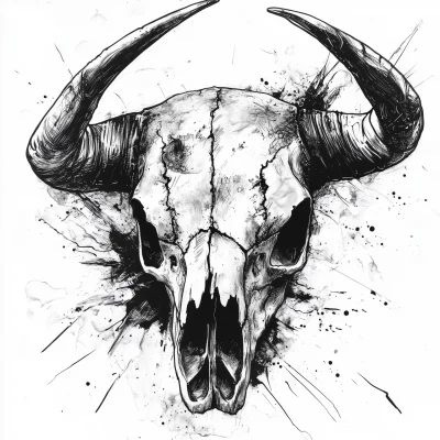 Bull Skull Illustration