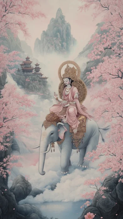 Samantabhadra Bodhisattva on White Elephant