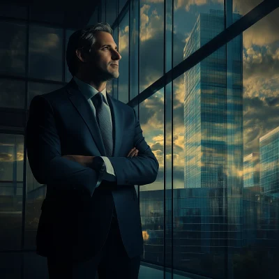 Dramatic CEO Portrait