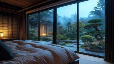 Cozy Japanese Garden Scene