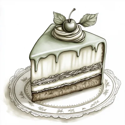 Cute Cake Illustration