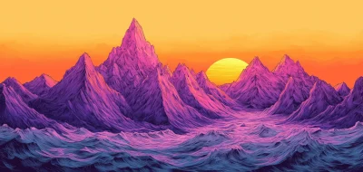 Mountain Peaks Illustration