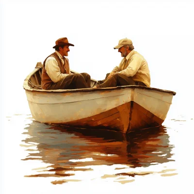 Gentlemen in a Rowing Boat