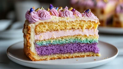 Mardi Gras King Cake Slice