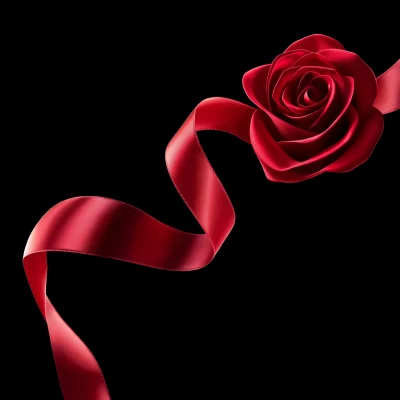 Shiny Red and Yellow Ribbons