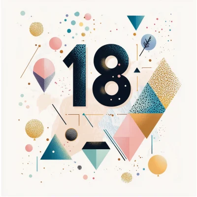 Stylish 18th Birthday Card