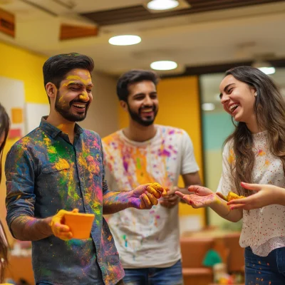 Holi Celebration in Office