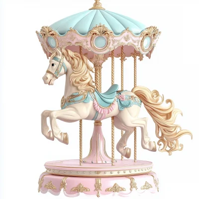 Pastel Carousel Illustration