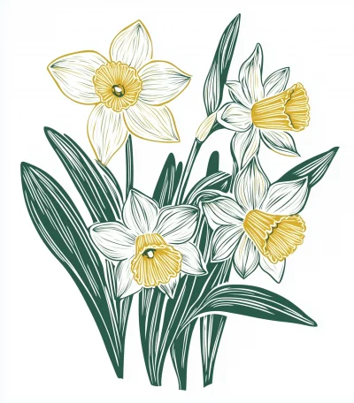 Retro Daffodil Design