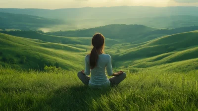 Peaceful Meditation on a Hilltop