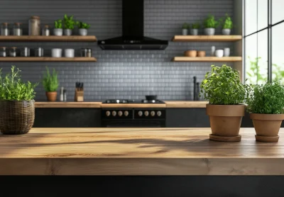 Elegant Black and White Kitchen