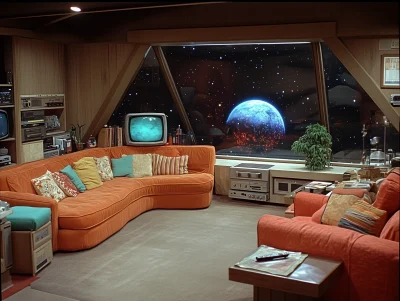 Surreal 1950s Living Room