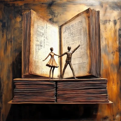 Couple Dancing on a Book