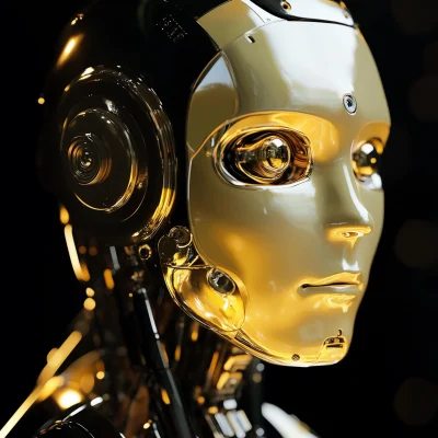 Golden AI Robot